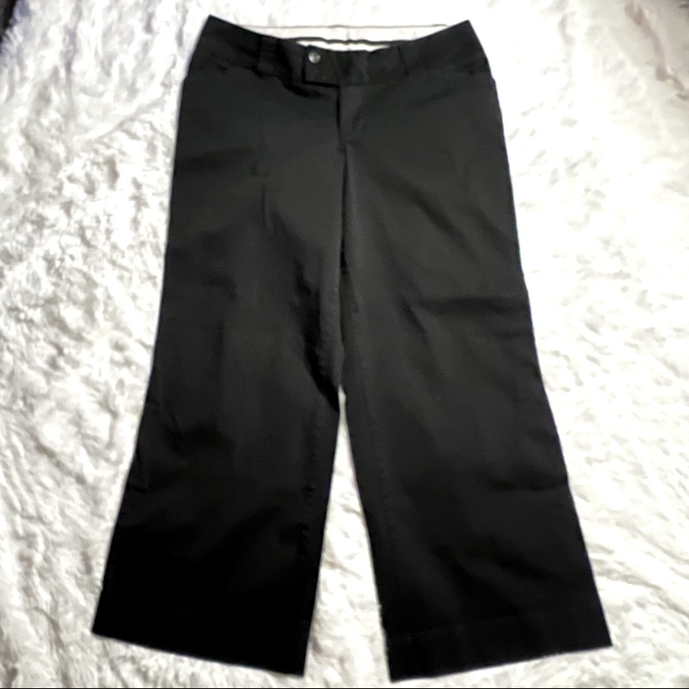 Wide Leg Black Trousers Slacks Pants by Lane Bryant ~ Sz. 14 ~ Real Pockets 👍